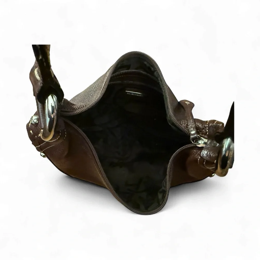 Francesco Biasia Brown Leather Hobo Handbag